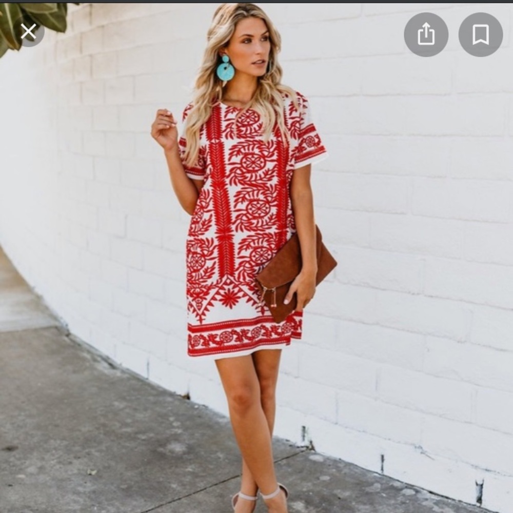 Vici Dolls white and red mini dress